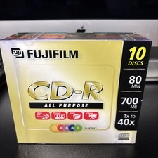Fujifilm CD-R New All Purpose 10 Discs Jewel Color Discs 80min/700mb/1x to 40x picture