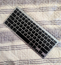 OMOTON KB066 Slim Wireless Keyboard QWERTY English, Silver/Black Aluminum picture