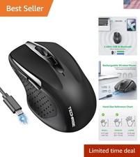 Bluetooth Mouse BT5.0/3.0 & 2.4G Rechargeable Wireless Mouse, 4800 DPI Optica... picture