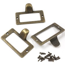 Frame Tag Label Holder, Bronze, 2.3 x 1.8 Inch, 10Pcs picture