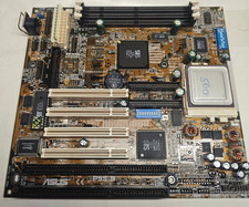 Rare Socket 7 ASUS P5S-B Motherboard Rev 1.02 (SiS 530) CPU & 64 MB RAM + Bonus picture