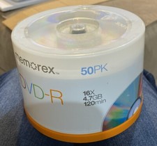 Memorex DVD-R 50 Pack Spindle 4.7GB 16X 120 Minutes. New Sealed Recordable DVD picture