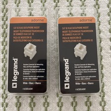 Legrand Adorne AC5ERJ45W1 Cat 5E Data/Phone Insert Keystone Connector. Lot of 2  picture