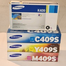 Samsung CLT-K409S CLT-C409S CLT-M409S CLT-Y409S Set Of 4 Genuine New Sealed Box picture