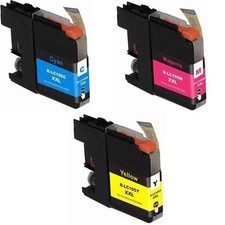 Compatible Set of 3 Pack LC-105 LC-103 Cyan Magenta Yellow Color Ink Cartridges picture