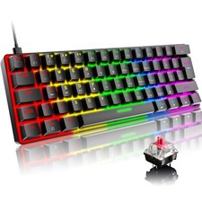 X ZIYOU LANG T60 60% Mechanical Gaming Keyboard Black ABS picture