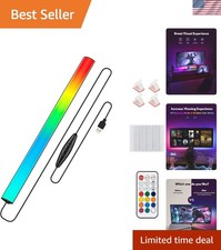 Under Monitor RGB Light Bar, LED Light for Desk Gaming Setup, USB Powered Key... picture