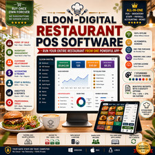 Restaurant POS Software on USB Flash Drive Menu Inventory Payroll Windows Mac picture