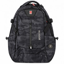 Ruigor Icons Dark Camo Large Laptop Backpack Travel Carry-On Computer Bag NEW picture