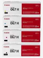 Canon 067H 067 H Toner Cartridges 4 Pack Black Cyan Magenta Yellow Genuine OEM picture