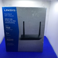 Linksys E2500-4B N600 Dual Band WiFi 4 Router (Brand New Sealed In Box) picture