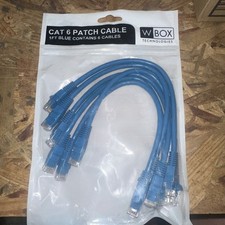 Lot of 6 CAT 6 Patch Cable 1 Foot w Box Tech 0E-C6BL16 New picture