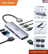 8-in-2 USB-C Adapter for MacBook Pro/Air - Fast Data Transfer & SD Reader picture