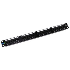 ICC Cat5e 24 Port 1U 19-inch Network Patch Panel - (ICMPP0245E) Black picture