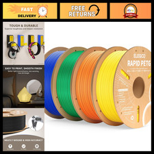 4KG PETG 3D Filament Bundle 1.75mm - Blue, Green, Orange, Yellow - High Quality picture