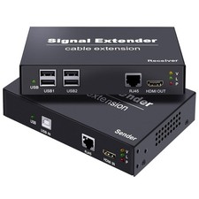 HDMI KVM USB Extender Over Cat5e/6/7 Network Cable Up to 164ft(50m), 1080P T40-4 picture