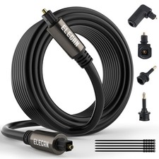 Optical Audio Cable 30 Ft Digital Audio Toslink Cable Cord-Fiber Optic-Gold P... picture