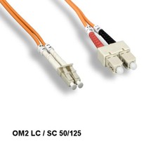 10PCS Kentek 10m OM2 LC to SC MultiMode Fiber Optic Cord 50/125 Duplex Network picture