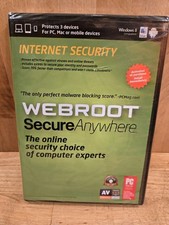 Webroot SecureAnywhere Internet Security Plus CD 3-Device-Sealed-Free Shipping picture