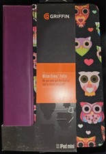 NEW Griffin wise eyes owl TurnFolio Case Snap Out Drop Protection for iPad Mini  picture