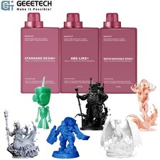 GEEETECH 1KG 3D Printer Resin ABS Class/Water Washable/Standard 405nm LCD/DLP US picture