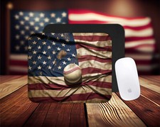 Baseball themed neoprene PC/laptop Mouse Pad, CHOICE, , gifts, USA picture