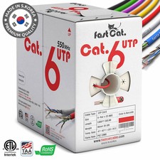 fast Cat. Cat6 Copper Ethernet Cable 1000ft - 23 AWG, CMR, 550MHZ / 10GB UTP LAN picture