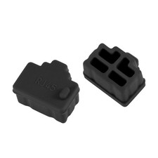 50pcs RJ45 Silicone Protectors Ethernet Hub Port Anti Dust Cap Cover Black picture