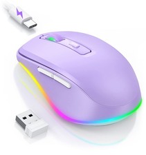 Wireless Mouse Jiggler - LED Wireless Mice with Build-in Mouse Mover, Recharg... picture
