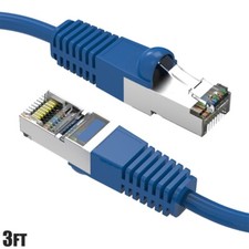 3FT Cat7 Network Ethernet LAN SSTP Cable Shielded 600MHz Copper Wire 26AWG Green picture