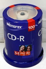 New Memorex CD-R 100 Pack 52X - 700MB - 80 Minutes - Recordable CD's picture