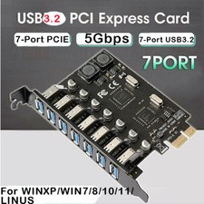 USB3.2 PCI-E Expansion Card Adapter 7 Ports Hub Adapter External Controller US picture