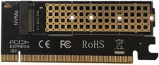 Pcie Adapter for M.2 Nvme Mkey, Pci-E 4.0 X4 Card Supports NGFF M2 M-Key SSD picture