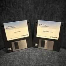 set of two Citibank PC banking program diskettes - Macintosh & IBM Compatible picture