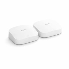 Used UNLOCKED eero Pro6 Mesh Wi-Fi Router 2-Pack White K010001 Wireless Internet picture