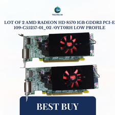LOT OF 2 AMD Radeon HD 8570 1GB GDDR3 PCI-E 109-C55257-01_02 /0YT0RH Low Profile picture