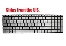 For HP 17-by4031cl 17-by4055cl US Silver Keyboard New Original Backlit picture