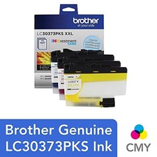 BROTHER GENUINE LC30373PKS, 3-PACK SUPER HIGH-YIELD -  CYAN, MAGENTA ,YELLOW picture