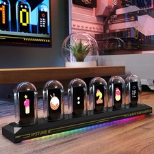 USB Powered RGB Nixie Tube Clock with IPS Color Screen picture