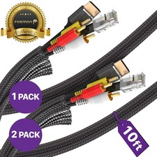 Fosmon 10ft Cord Protector, Cable Management Sleeve Protect Cat From Chewing picture