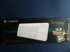 Logitech K400 White Wireless Touch Keyboard Built-In Touchpad Sealed picture