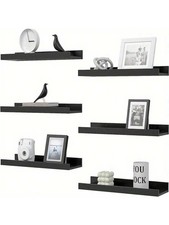 NEW 6Pcs Black And White Suspended Storage Rack, Modern And Fashionable Style picture