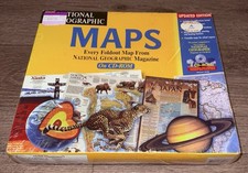 National Geographic Maps On CD-ROM, PC, Broderbund, 1999, New/Never Opened picture