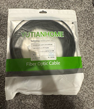 YUTIANHOME Armored Duplex Fiber Optic Cable LC/UPC to LC/UPC 15m Black picture