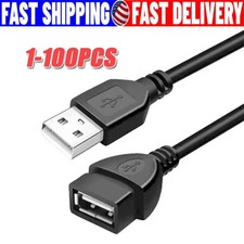 High-Speed USB-USB Extension Cable USB 2.0 Adapter Extender Cord Male/Female LOT picture