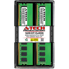 A-Tech 16GB 2x 8GB 1Rx8 PC4-19200E DDR4 2400 ECC UDIMM 288-Pin Server Memory RAM picture