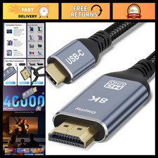8K USB C to HDMI 2.1 Cable, 10ft, 8K@60Hz, 4K@240Hz, Thunderbolt Compatible picture