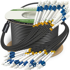 100 Meters 12 Core Industrial TPU LC to LC Outdoor Armored Fiber Optic Cable, 12 picture