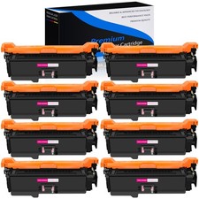 8 PK - Magenta CE253A 504A Toner for HP Color LaserJet CP3525x CP3525n CM3530fs picture