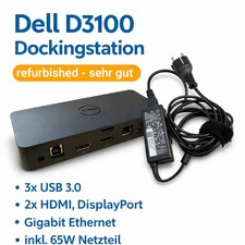 Dell D3100 Docking Station Refurbished with 65W Power Supply Very Good picture